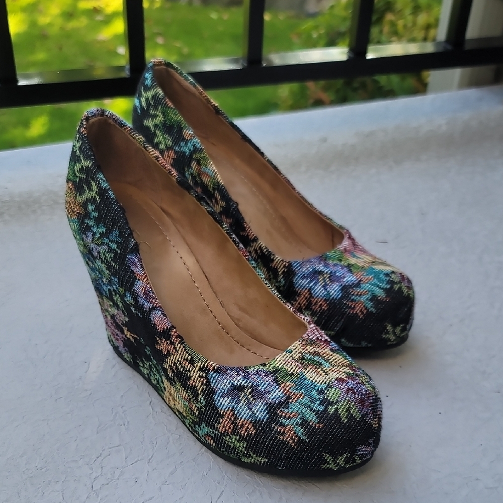 Aldo Floral Wedge Heels